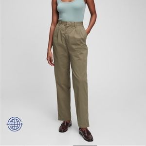 High Rise Pleated Khaki with . From The Gap. Size 26. High rise.